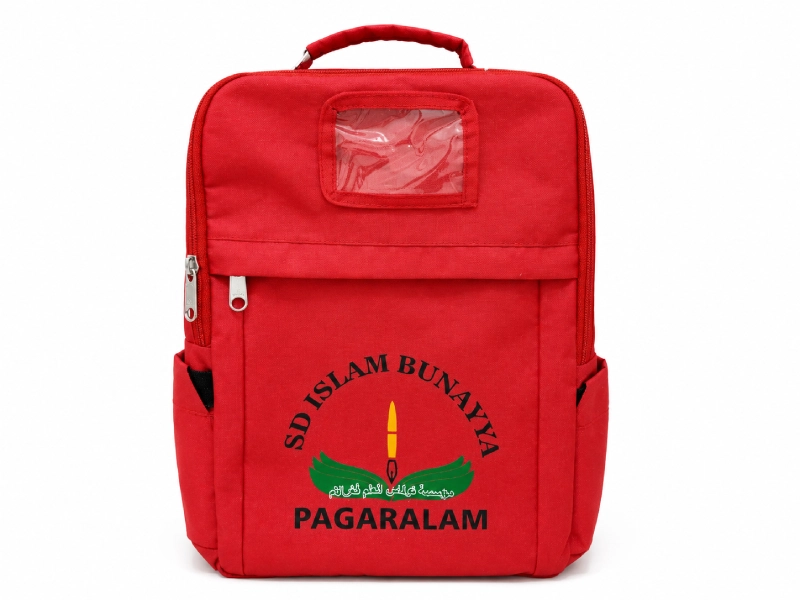 konveksi tas SD custom logo sekolah muat buku A4 Zydan Collection Jabodetabek