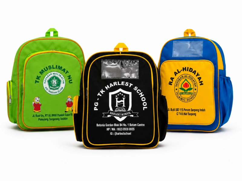 layanan konveksi tas sekolah dan maklon brand lokal Zydan Collection