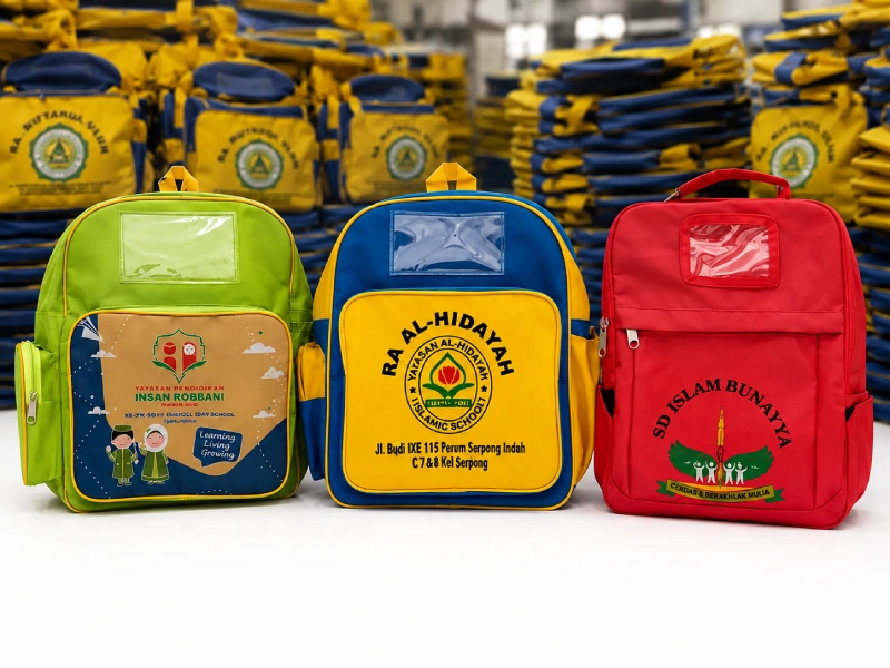 konveksi tas sekolah custom logo sekolah Zydan Collection