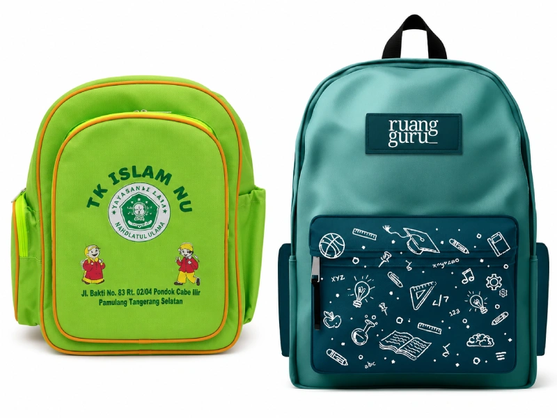 konveksi tas sekolah custom dan maklon brand lokal Zydan Collection Jabodetabek